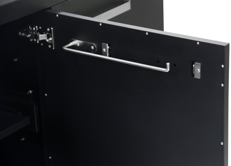 COZZE Outdoor Küche: Schrankmodul 2-türig mit Edelstahl Arbeitsfläche / 120 x 60 x 90 cm