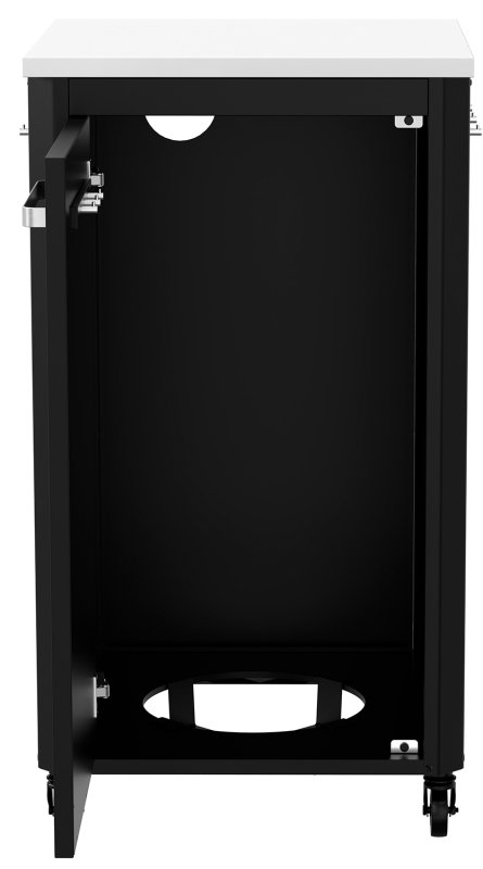 COZZE Outdoor Küche: Schrankmodul 1-türig mit Edelstahl Arbeitsfläche / extra hoch 110 cm