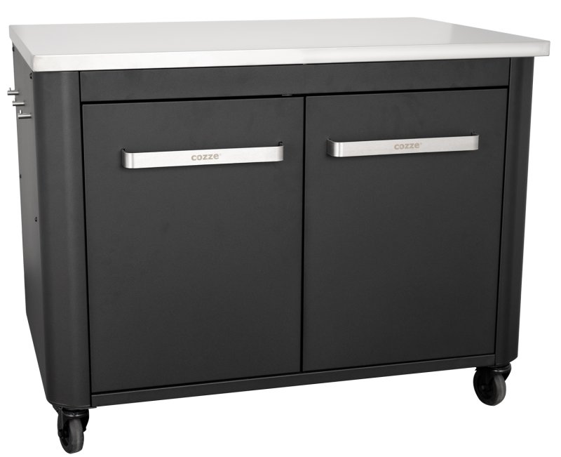 COZZE Outdoor Küche: Schrankmodul 2-türig mit Edelstahl Arbeitsfläche / niedrig 70 cm