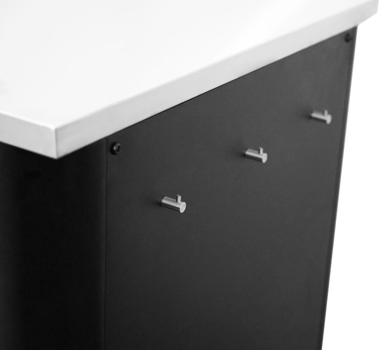 COZZE Outdoor Küche: Spülenschrank 90 cm mit Edelstahl Arbeitsfläche &  Spüle