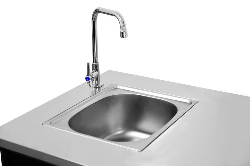 COZZE Outdoor Küche mit Spüle / 300 x 60 x 90 cm - inkl. COZZE E-500 Elektrogrill + Elektro Pizzaofen 42,5 (17") mit rotierendem Pizzastein