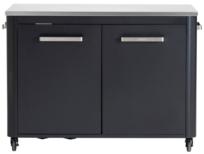 COZZE Outdoor Küche: Outdoorschrank Modul 2-türig / 120 x 60 x 90 cm - Outdoortisch / Pizzatisch für Pizzaofen