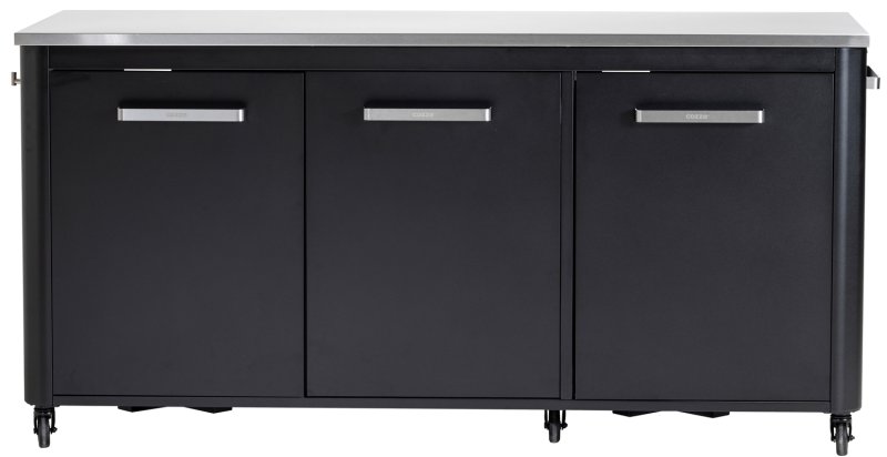 COZZE Outdoor Küche: Outdoorschrank Modul 3-türig / 180 x 60 x 90 cm - Outdoortisch / Pizzatisch für Pizzaofen