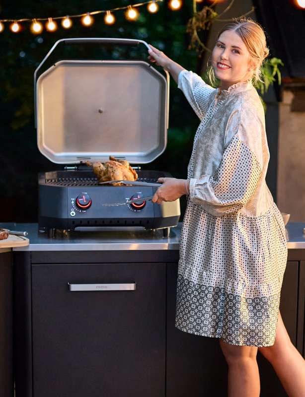 COZZE Outdoor Küche (L-förmig) / 160 x 190 cm - inkl. COZZE G-500 Gasgrill