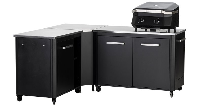 COZZE Outdoorküche (L-förmig) / 160 x 190 cm - inkl. COZZE G-500 Gasgrill