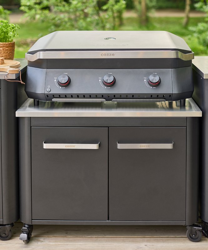 COZZE Outdoor Küche: COZZE Plancha 800 Plancha Grill + Pizzaofen