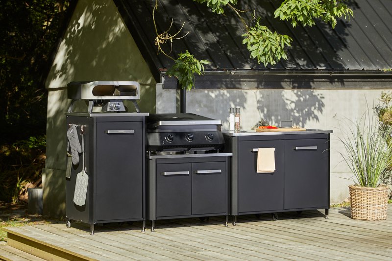 COZZE Outdoor Küche: COZZE Plancha 800 Plancha Grill + Pizzaofen