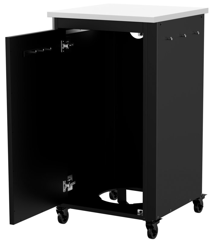 COZZE Outdoor Küche: Schrankmodul 1-türig mit Edelstahl Arbeitsfläche / extra hoch 110 cm