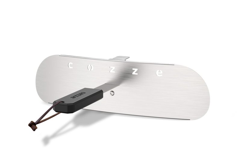 COZZE Pizzaofen elektrisch PREMIUM 34 cm (13") mit drehbarem Pizzastein & Digital-Thermometer - inkl. Hitzeschild