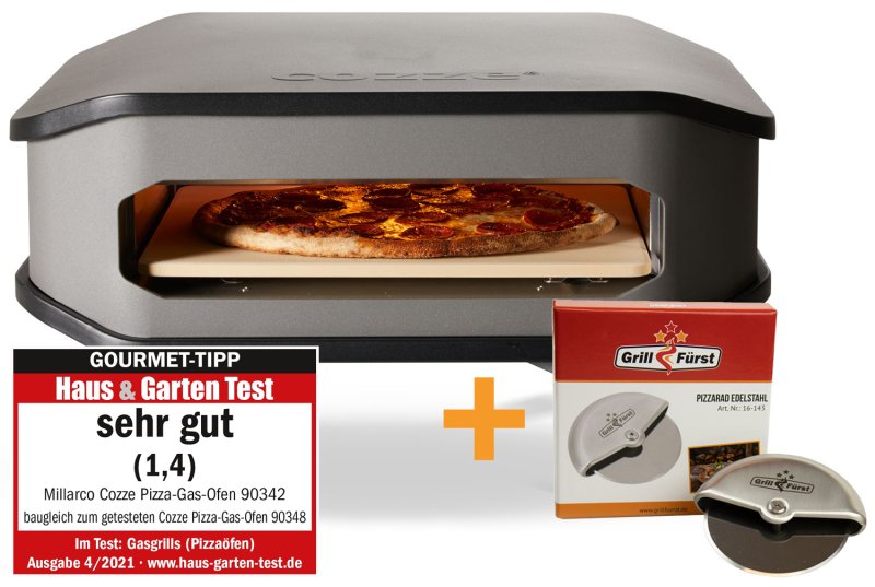 COZZE Pizzaofen Gas 34 cm (13") - inkl. Pizzaschneider