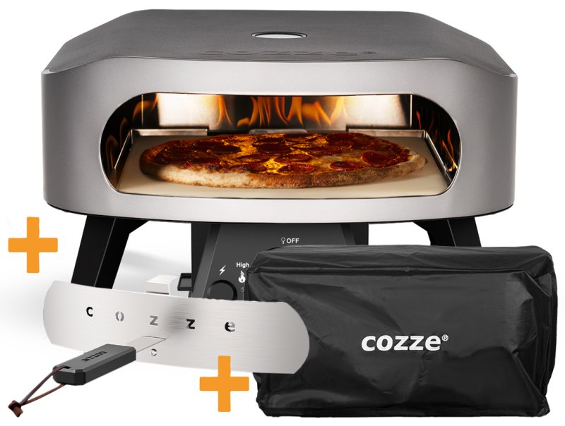 COZZE Pizzaofen Gas CLASSIC / 34 cm (13") - inkl. Hitzeschild & Abdeckhaube
