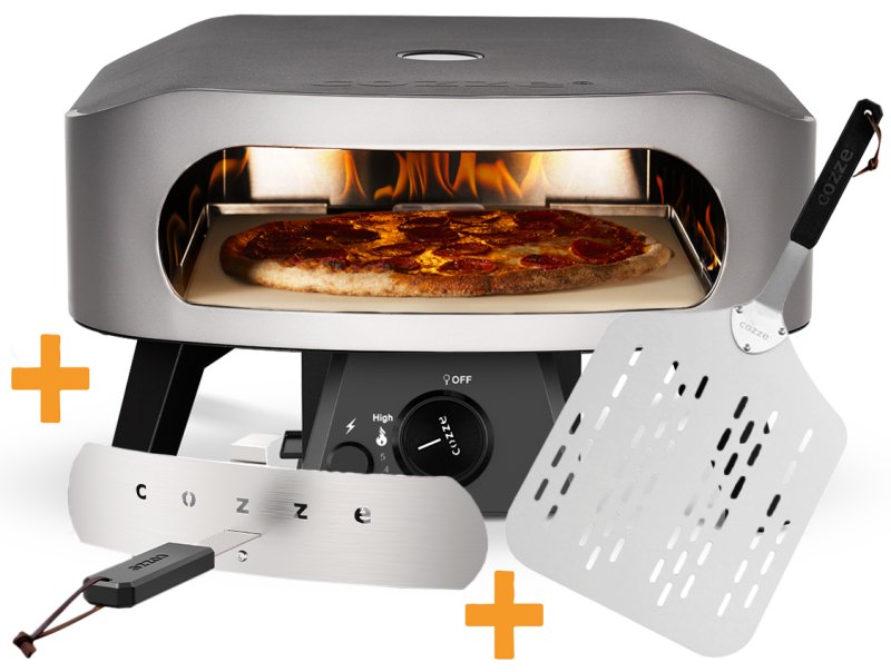 COZZE Pizzaofen Gas CLASSIC / 34 cm (13") - inkl. Hitzeschild + Pizzaschieber