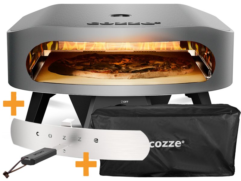 COZZE Pizzaofen Gas CLASSIC / 42,5 cm (17") - inkl. Hitzeschild & Abdeckhaube