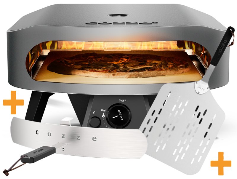 COZZE Pizzaofen Gas CLASSIC / 42,5 cm (17") - inkl. Hitzeschild + Pizzaschieber