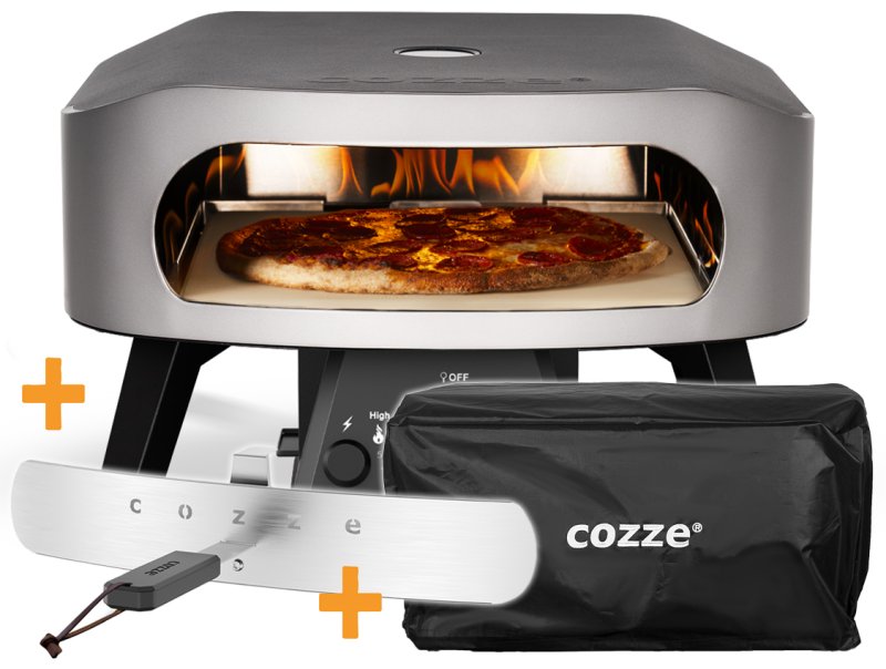 COZZE Pizzaofen Gas CLASSIC / 34 cm (13") - inkl. Hitzeschild & Abdeckhaube