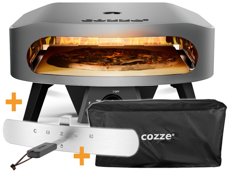 COZZE Pizzaofen Gas CLASSIC / 42,5 cm (17") - inkl. Hitzeschild & Abdeckhaube