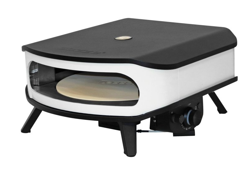 COZZE Pizzaofen Gas 42,5 cm (17") - mit rotierendem Pizzastein - inkl. Hitzeschild