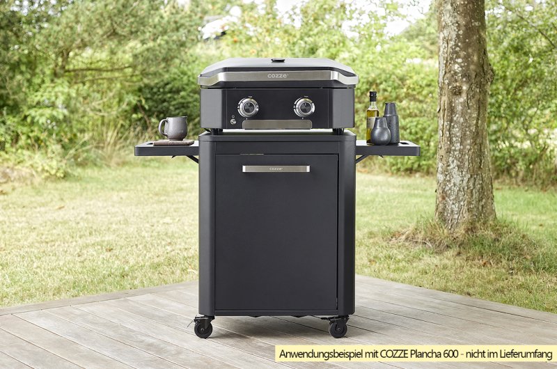 COZZE Outdoor Schrank für Pizzaofen mit Seitenablagen / Pizzaofen Unterschrank