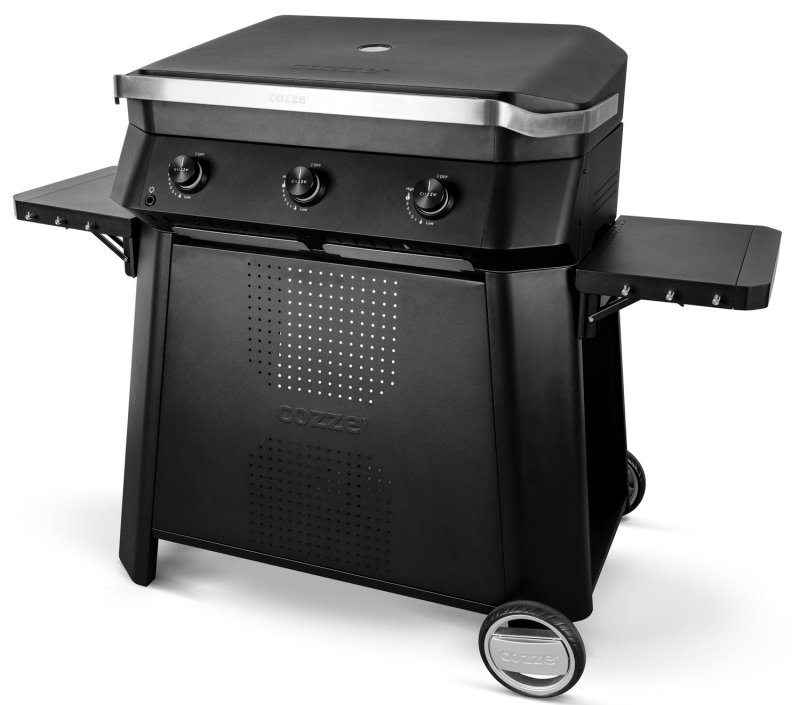 COZZE Plancha Grill - Plancha Grill 800 inkl. Unterwagen und 12 tlg. XXL Plancha-Set