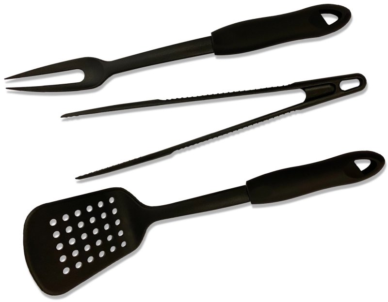 CADAC BBQ Grillbesteck Set mit Grillwender, Grillzange und Fleischgabel