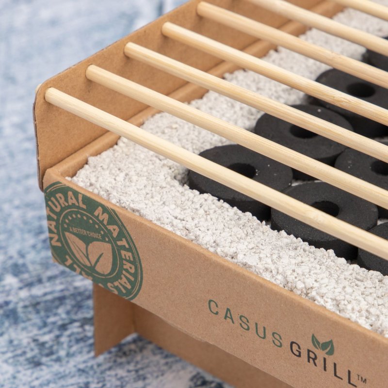 CasusGrill - Der umweltfreundlichste Einweggrill - biologisch abbaubar - 6er Set