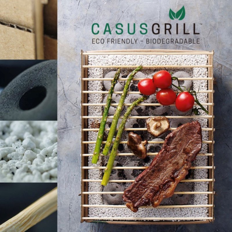 CasusGrill - Der umweltfreundlichste Einweggrill - biologisch abbaubar - 6er Set