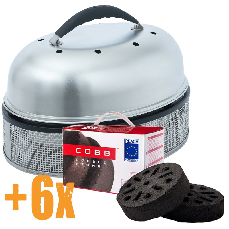 Cobb Grill Supreme Deluxe 2.0 Holzkohlegrill - inkl. 6x Cobble Stones 6er