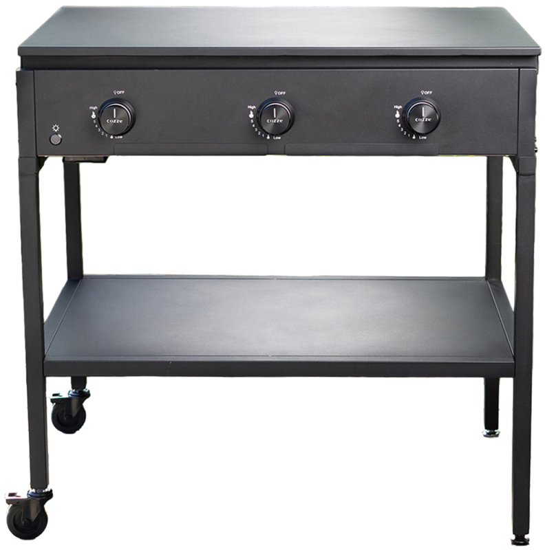 Cozze Combo 900 - Planchagrill und Steakstation - mit Plancha und Infrarotbrenner, inkl. Grillstation