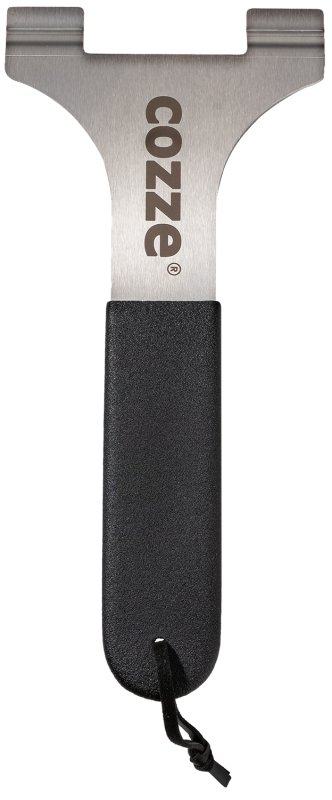 COZZE Gusseisenpfanne mit Holzuntersetzer - 33 x 33 cm