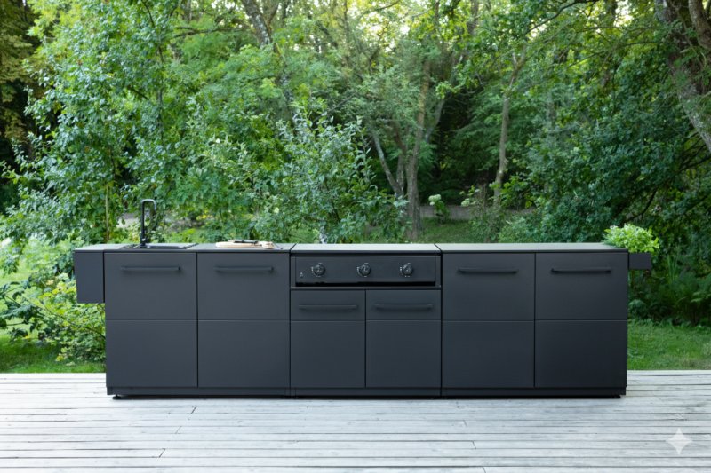 COZZE Outdoor Küche Elements 310 x 60 cm - mit Combo 900 & Spüle