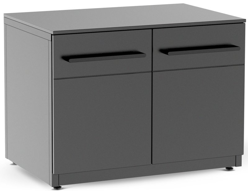 COZZE Outdoor Küche Elements - niedriger Schrank mit Türen, 90 cm inkl. Arbeitsplatte (Stahl)