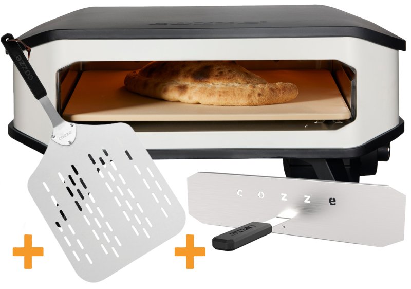 COZZE Pizzaofen elektrisch 42,5 cm (17") - inkl. Hitzeschild + Pizzaschieber