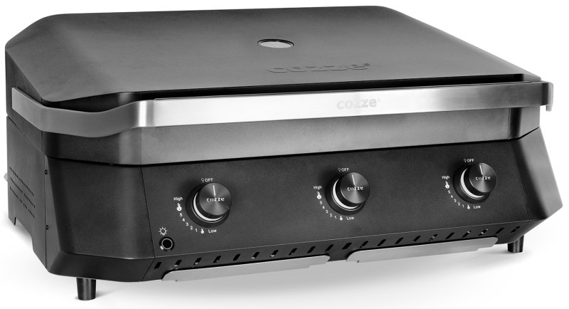 COZZE Plancha Grill - Plancha Grill 800 inkl. Unterwagen und 12 tlg. XXL Plancha-Set