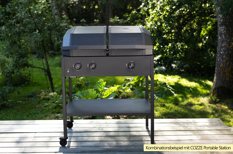 Cozze Quattro 900 - 4in1 Gasgrill + Planchagrill + Pizzaofen + Steakstation