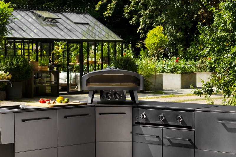 COZZE Pizzaofen Gas CLASSIC Black Edition 60 cm (24") - inkl. Hitzeschild