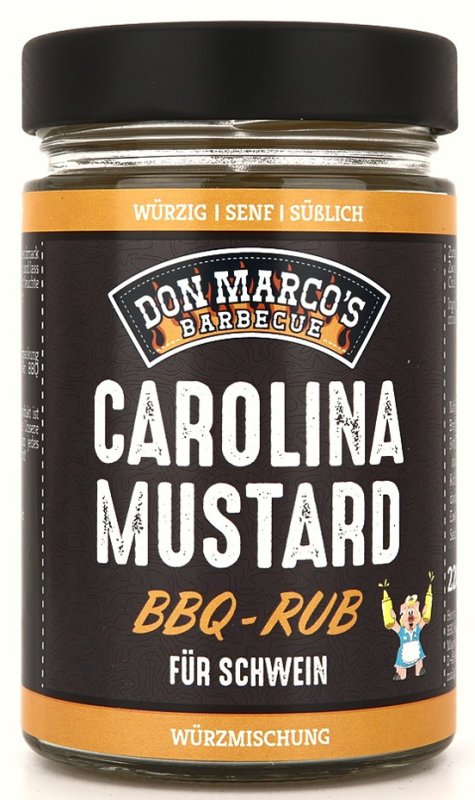 Don Marcos Carolina Mustard BBQ Rub 220g Glas
