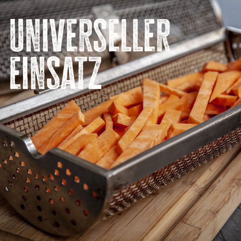 Grillfürst Drehspießkorb / Rotisseriekorb, Edelstahl - Retoure