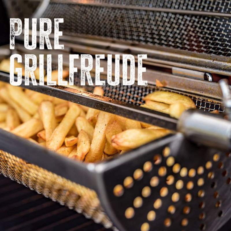 Grillfürst Drehspießkorb / Rotisseriekorb, Edelstahl - Retoure