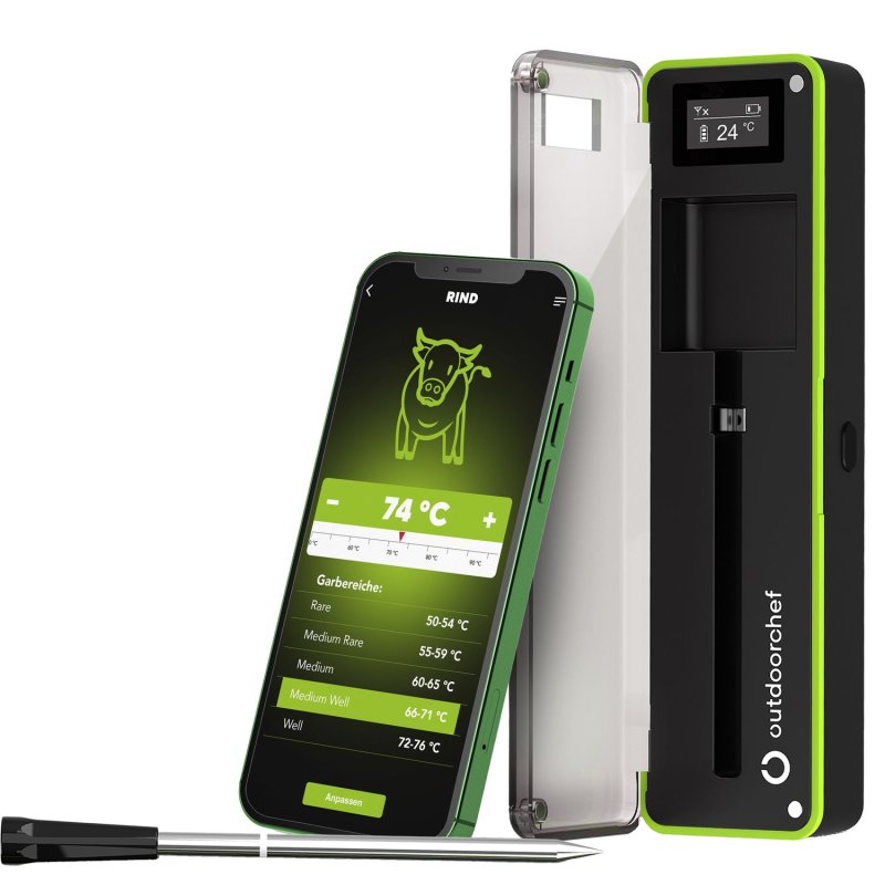 Rösle Gasgrill ALLFLAME Hero 4 - Smart-Edition mit Easy Check Wireless Thermometer + 2x Premium Grillschrank (GRILLFÜRST EDITION)