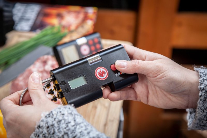 Grillfürst Funk-Thermometer / Grillthermometer / Grillgut Thermometer - Eintracht Frankfurt Edition