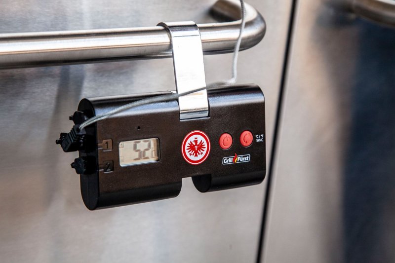 Grillfürst Funk-Thermometer / Grillthermometer / Grillgut Thermometer - Eintracht Frankfurt Edition