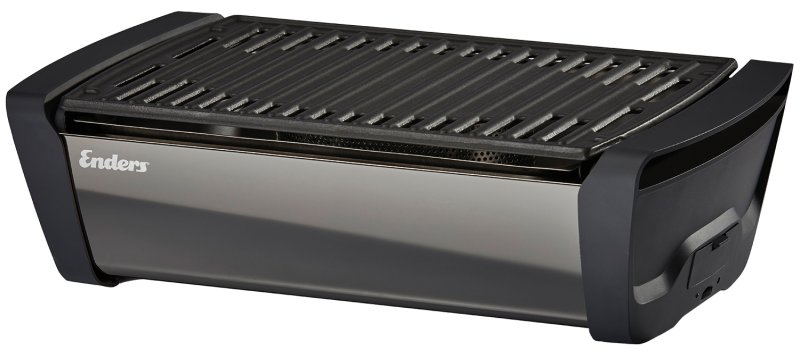 Enders AURORA Holzkohlegrill - Mirror Black - mit E-FAN-Lüfter und Ambientebeleuchtung