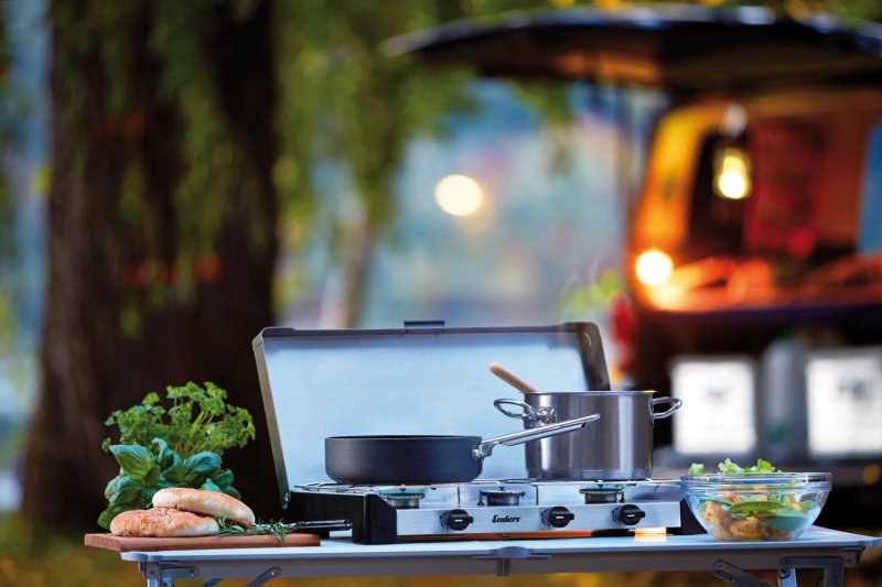 Enders Campingkocher Brisbane 3Z - 3-flammig mit Zündsicherung