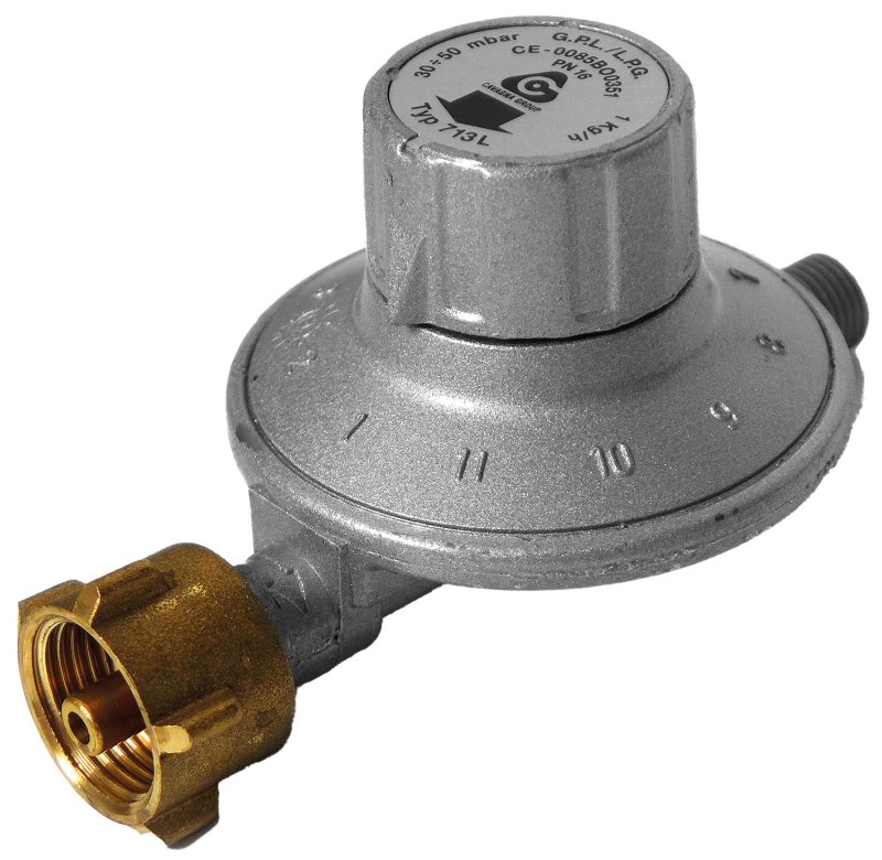 Enders Gasdruckregler mit verstellbarem Ausgangsdruck: 30-50 mbar / KLF x 1/4'' LH