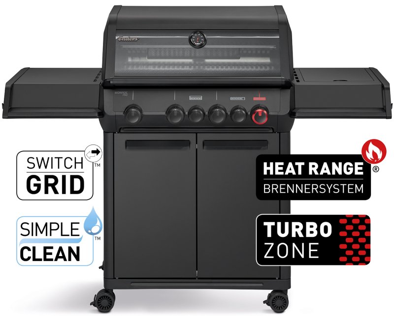 Enders Monroe Pro 4 SIKR Turbo Shadow Gasgrill inkl. Seargrate
