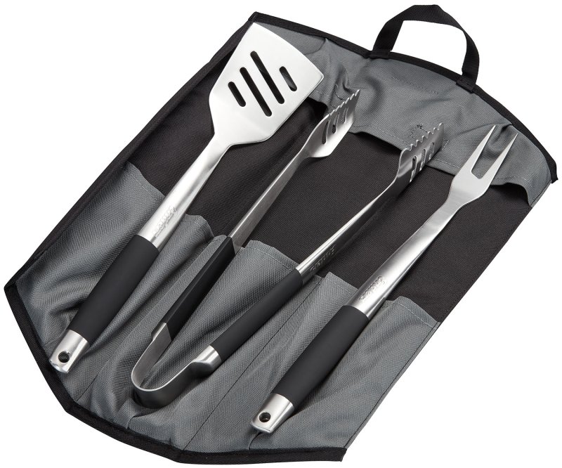 Enders Premium Grillbesteck Set aus Edelstahl / 3-teilig inkl. Tasche