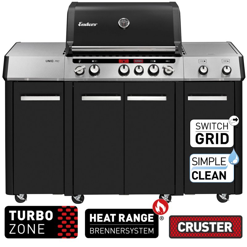 Enders UNIQ Pro 3 IK Kitchen Gasgrill mit CRUSTER Backburner