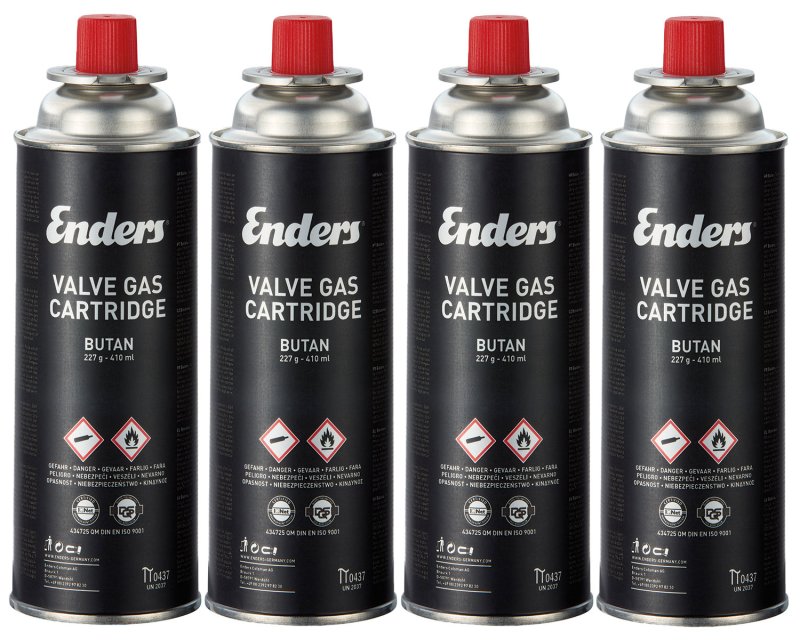 Enders Gaskartusche / Ventilkartusche 227g Butan - 4er Set