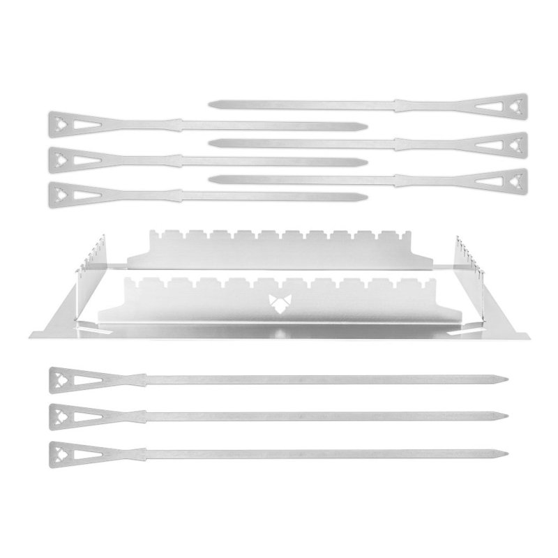 Fennek Grillspießhalter-Set Edelstahl für Fennek 2.0