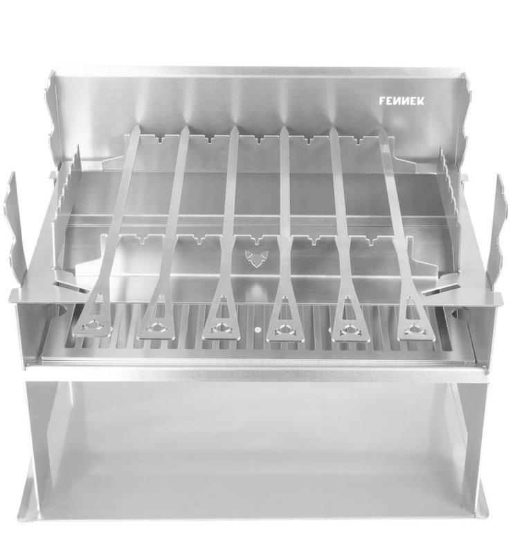 Fennek Grillspießhalter-Set Edelstahl für Fennek 2.0